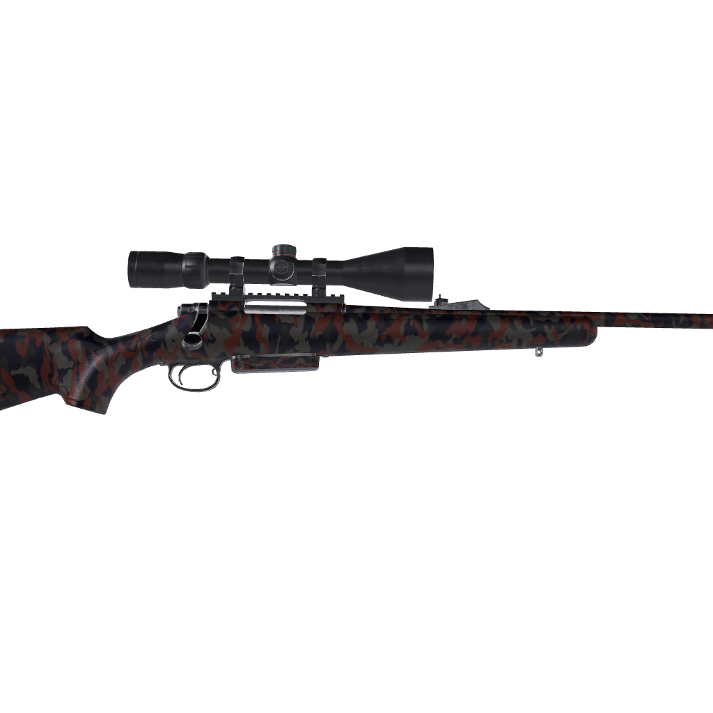 Rifle Erratic Blue Copper Camo Gun Skin Vinyl Wrap