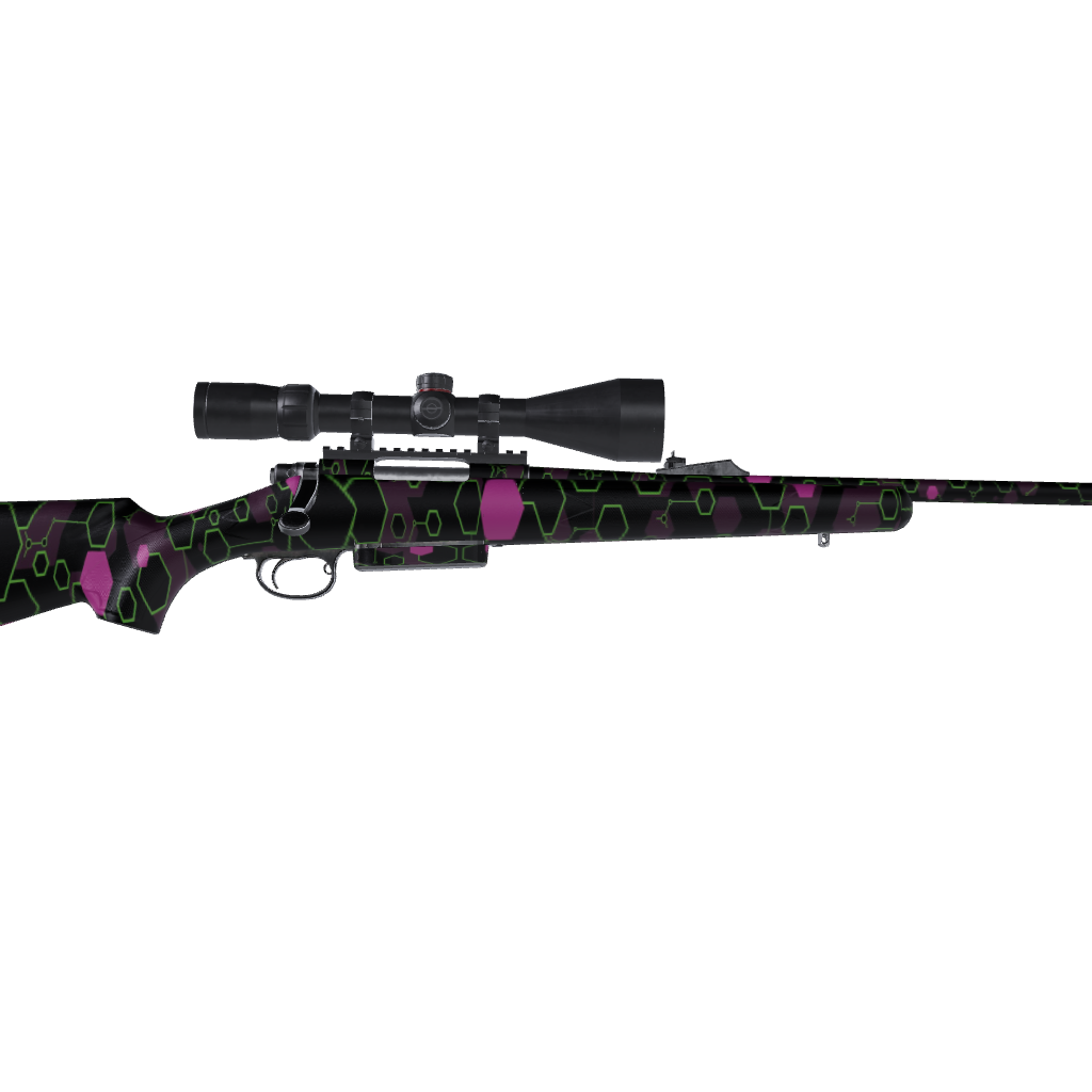 Rifle Hex DNA Neon Night Gun Skin Vinyl Wrap