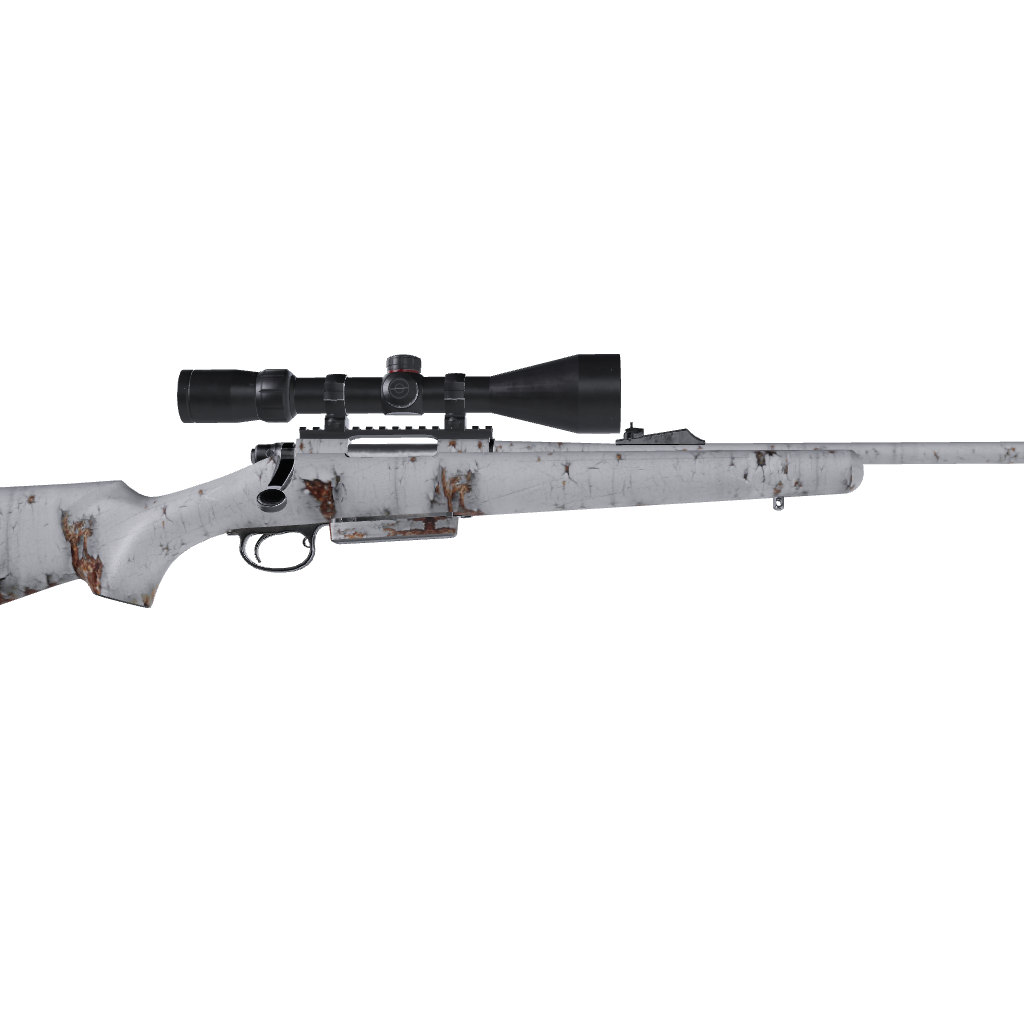 Rifle Rust 3D White Gun Skin Vinyl Wrap