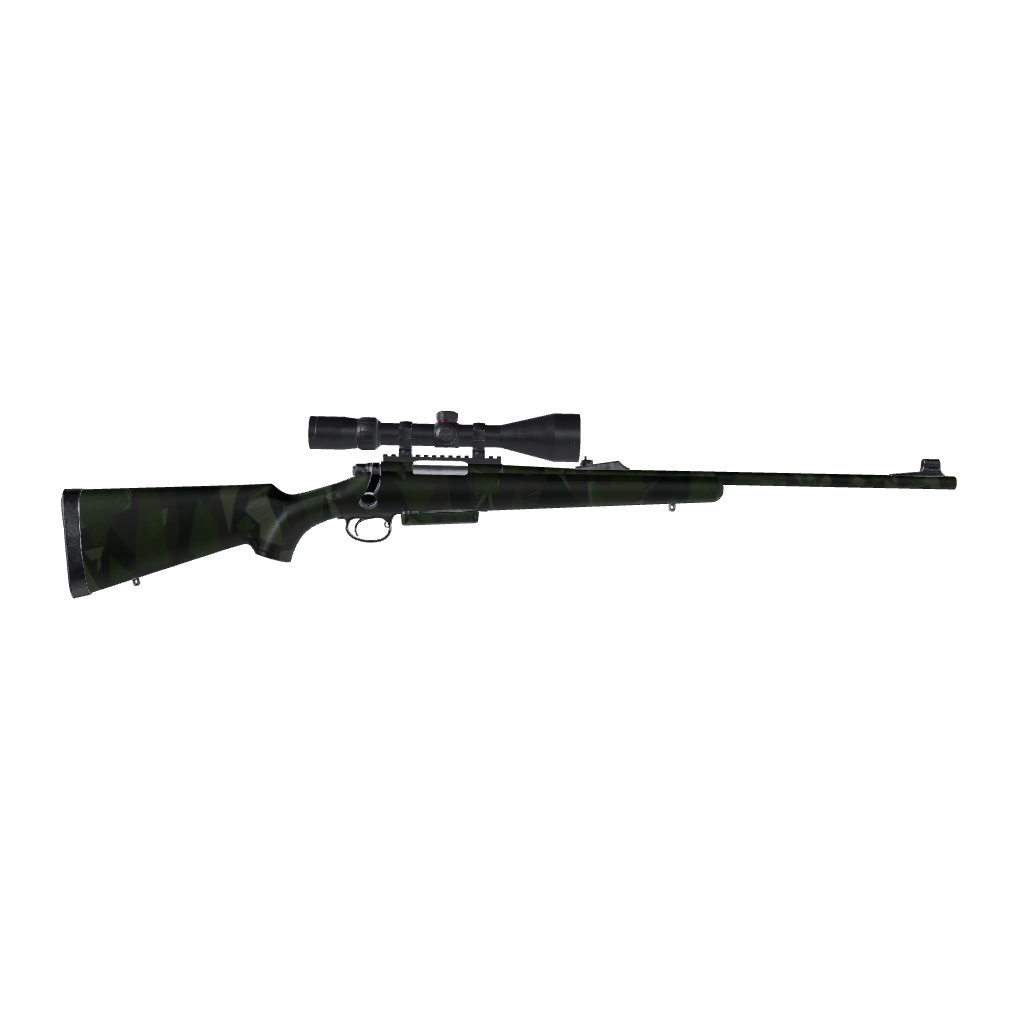 Rifle Shattered Army Dark Green Camo Gun Skin Vinyl Wrap