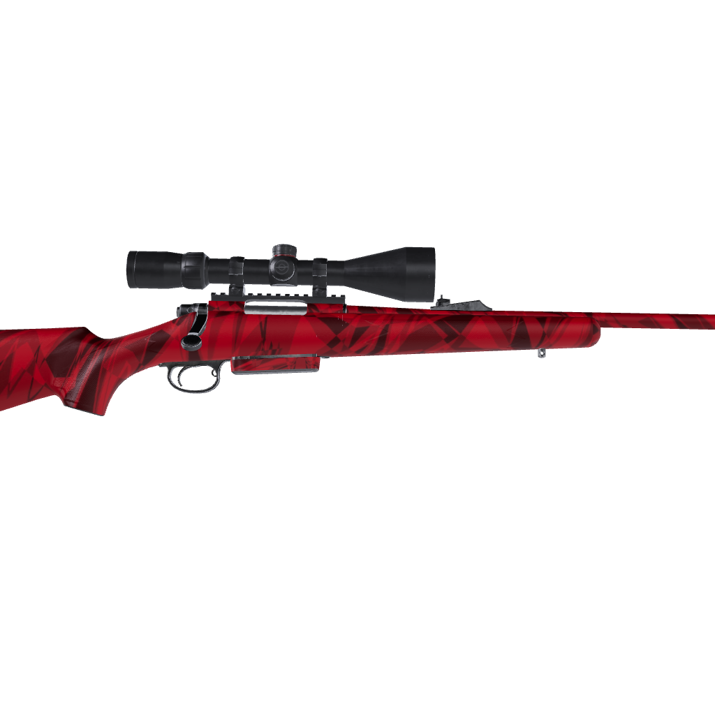 Rifle Sharp Elite Red Camo Gun Skin Vinyl Wrap