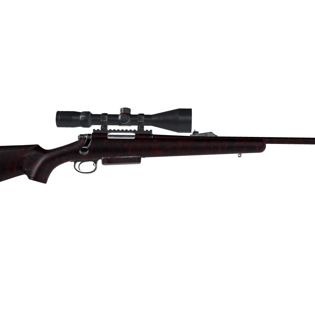 Rifle Digital Vampire Red Camo Gun Skin Vinyl Wrap