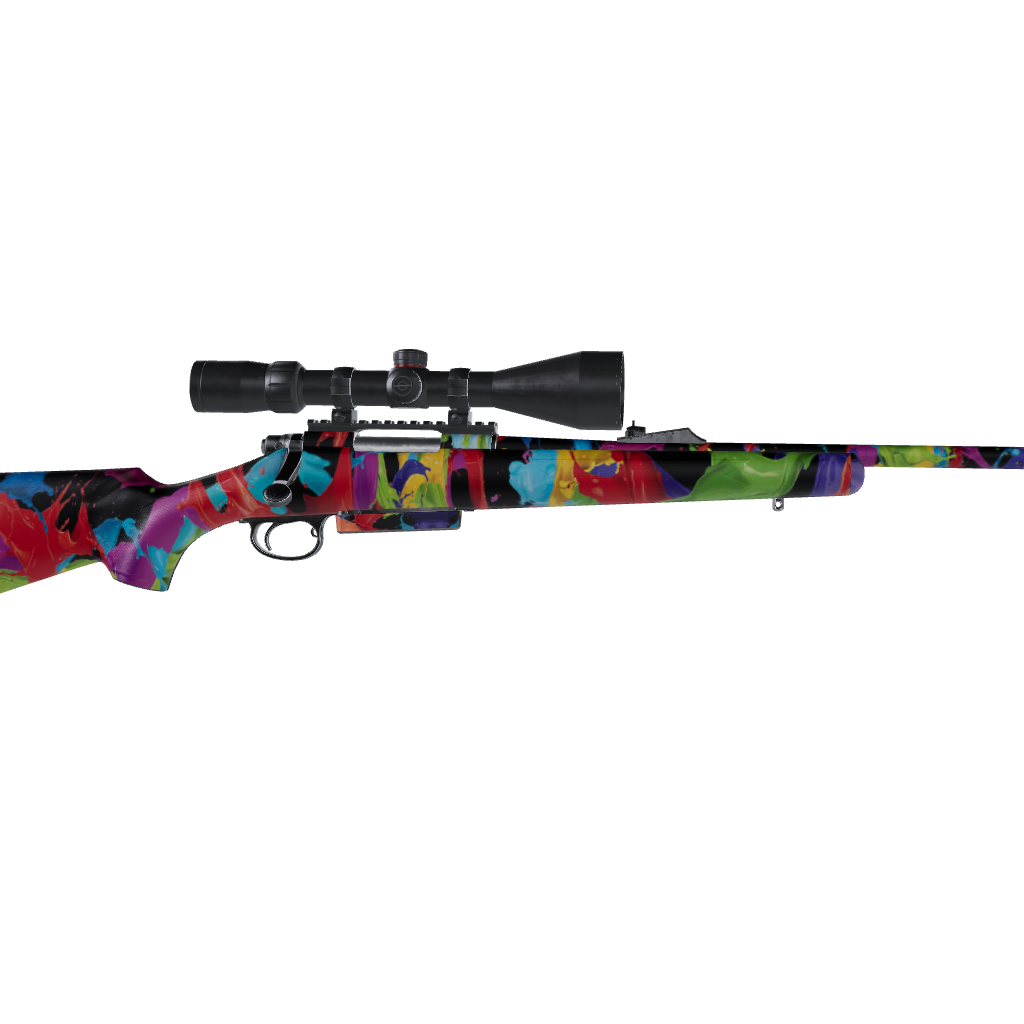 Rifle Paint Splatter Black Gun Skin Vinyl Wrap