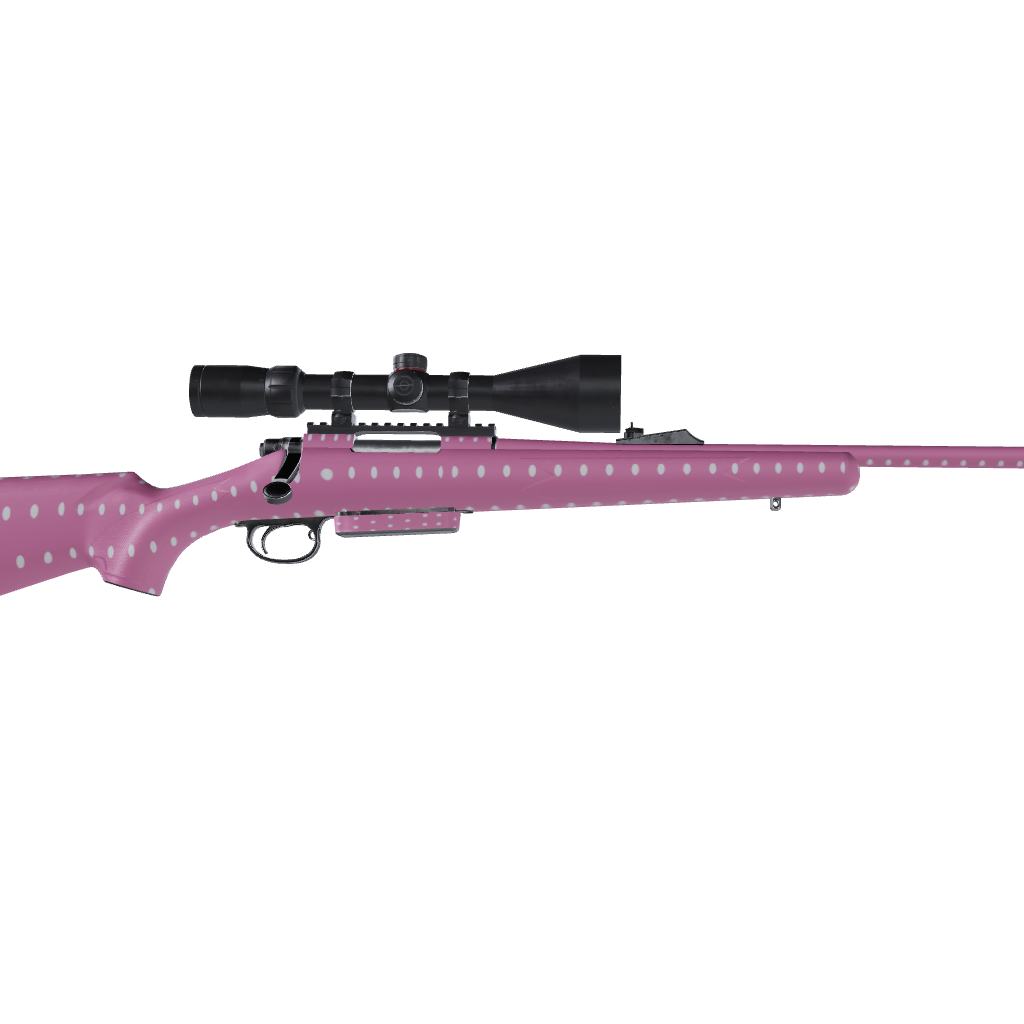 Rifle Dotted Pink Gun Skin Vinyl Wrap