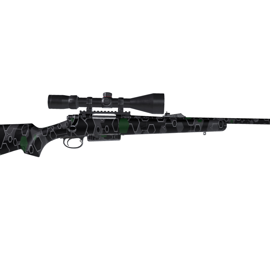 Rifle Hex DNA Green Gun Skin Vinyl Wrap