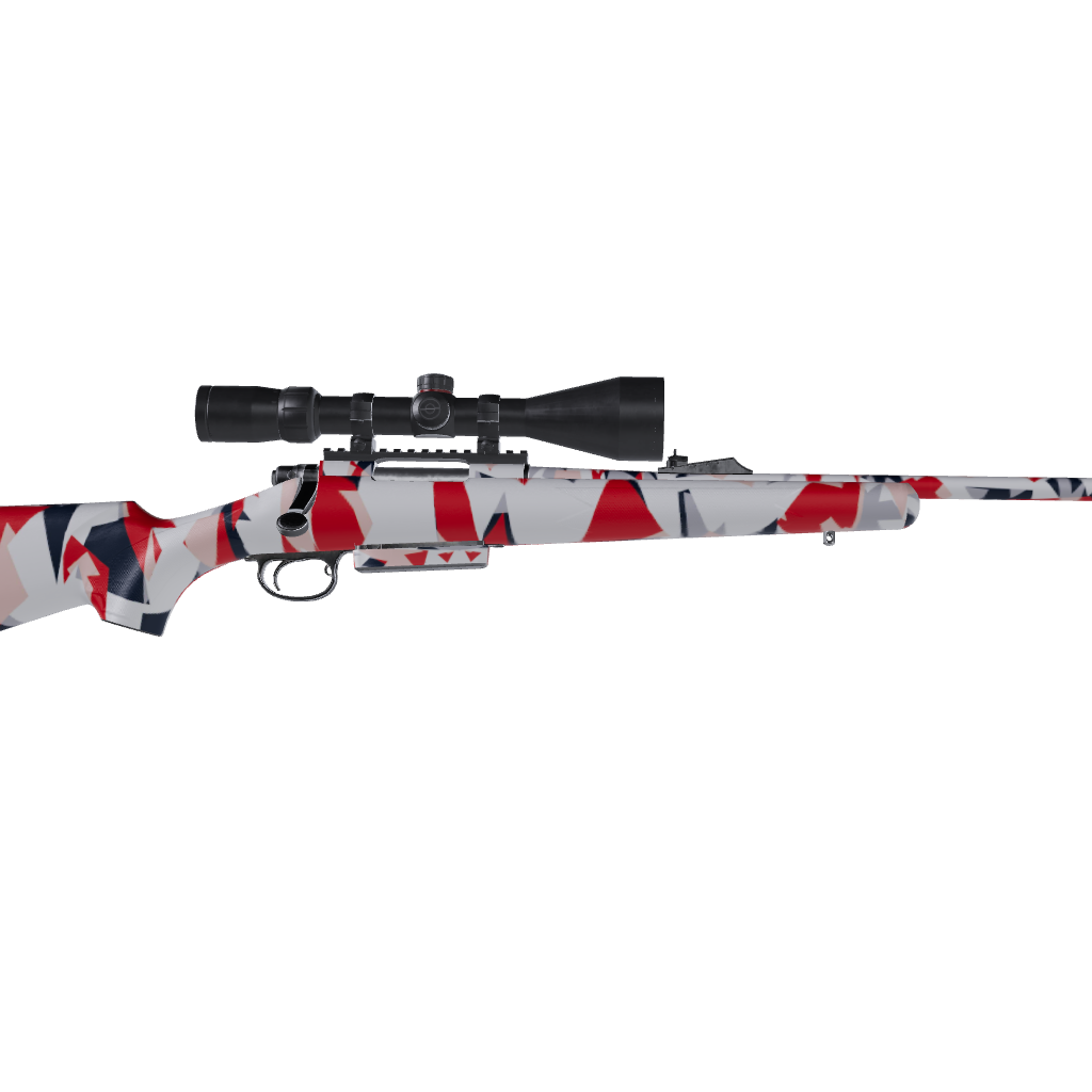 Rifle Shattered America Camo Gun Skin Vinyl Wrap