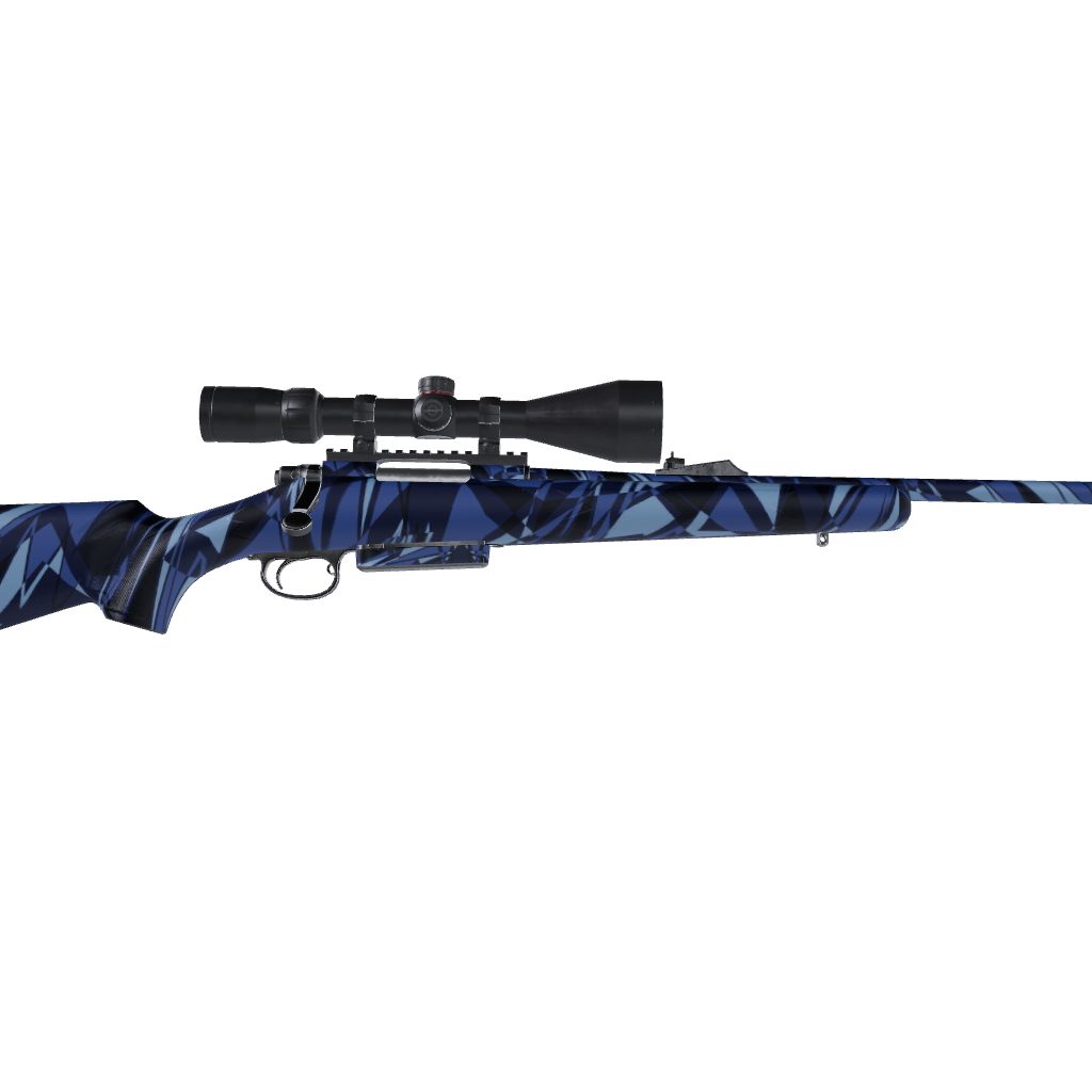 Rifle Sharp Blue Urban Night Camo Gun Skin Vinyl Wrap