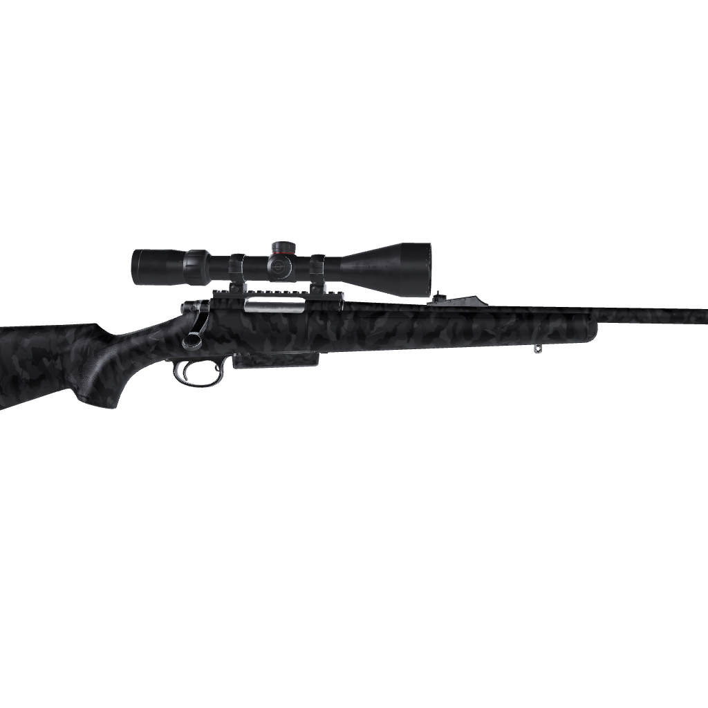 Rifle Ragged Elite Black Camo Gun Skin Vinyl Wrap