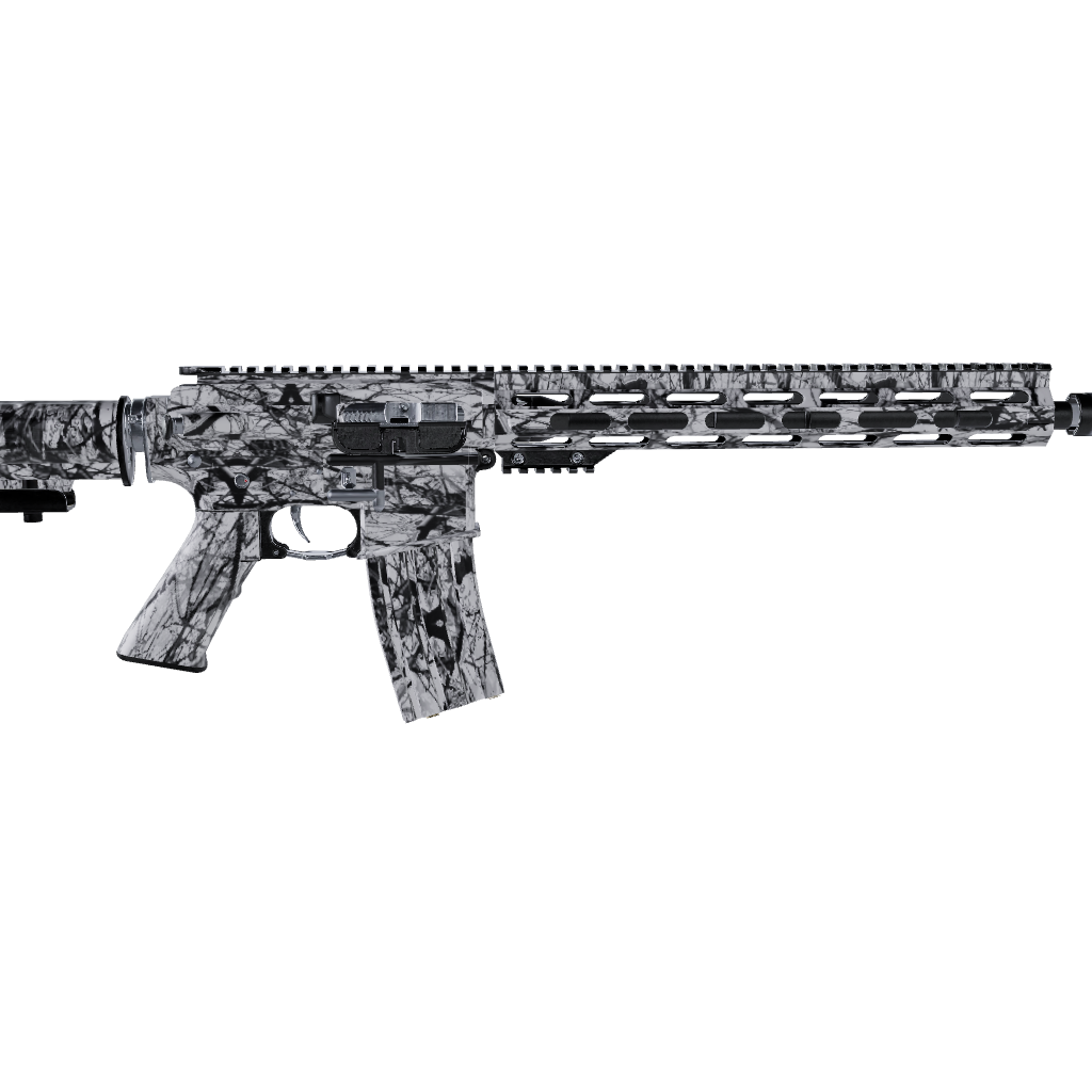 AR 15 Substrate Snow Stalker Camo Gun Skin Vinyl Wrap Film