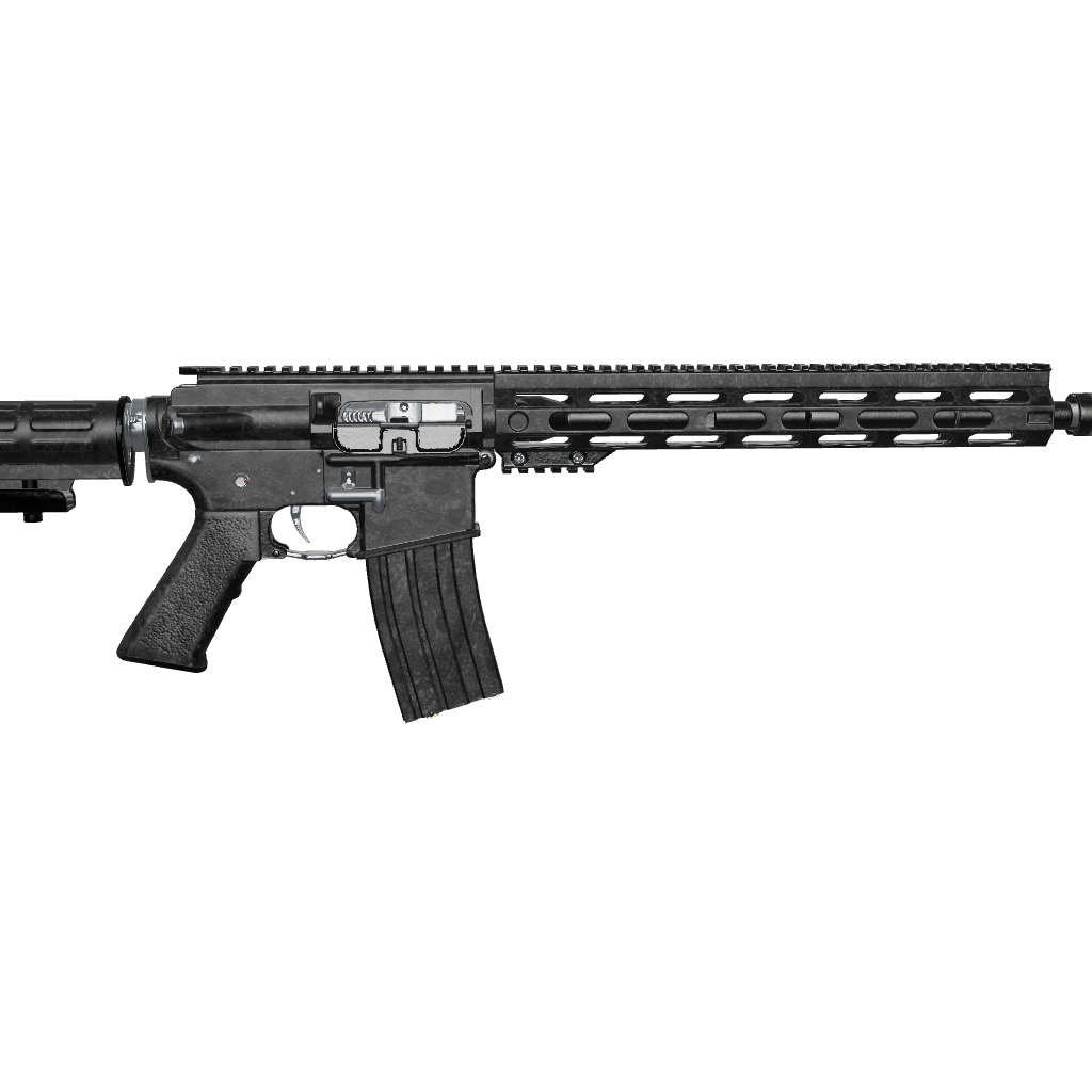 AR 15 Toadaflage Black Camo Gun Skin Vinyl Wrap