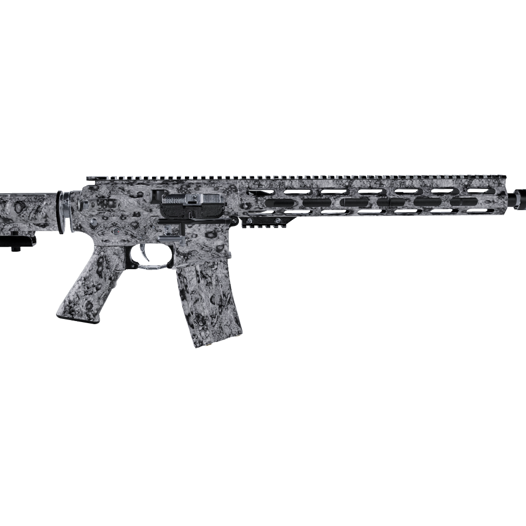 AR 15 Toadaflage White Camo Gun Skin Vinyl Wrap