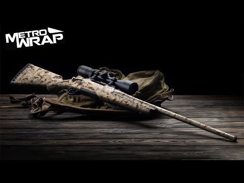 Rifle Ragged Army Green Camo Gun Skin Vinyl Wrap