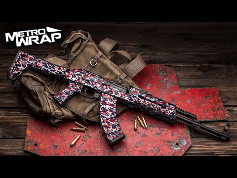 AK 47 Classic Midnight Camo Gun Skin Vinyl Wrap