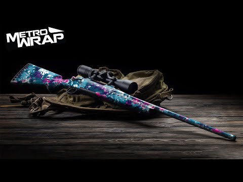 Rifle Tie Dye Bleached Black Gun Skin Vinyl Wrap