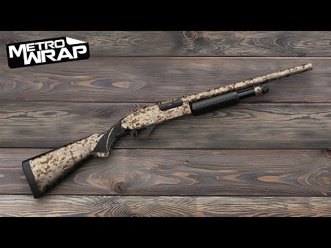 Shotgun Digital Woodland Camo Gun Skin Vinyl Wrap