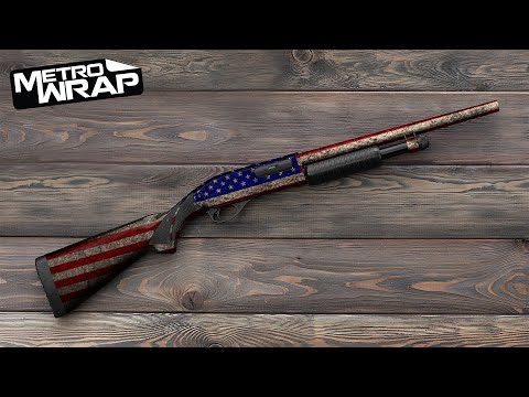 Shotgun Patriotic Police Service Flag Gun Skin Vinyl Wrap