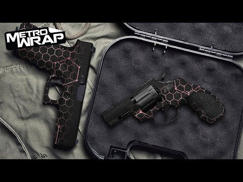 Pistol & Revolver Vivid Hex Red Gun Skin Vinyl Wrap