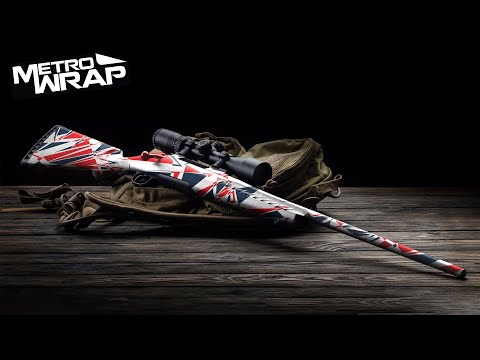 Rifle Sharp Vampire Red Camo Gun Skin Vinyl Wrap