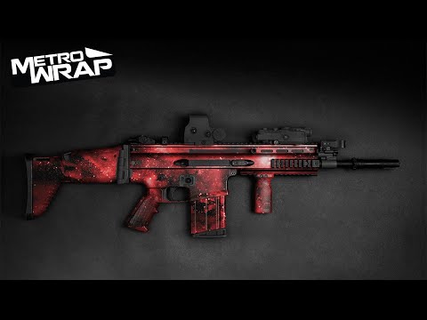 Tactical Galaxy Red Nebula Gun Skin Vinyl Wrap