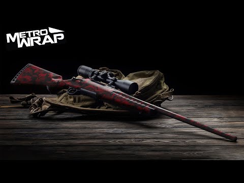 Rifle Erratic Navy Camo Gun Skin Vinyl Wrap