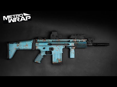 Tactical Rust Black Gun Skin Vinyl Wrap