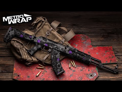 AK 47 Hex DNA Magenta Lime Gun Skin Vinyl Wrap