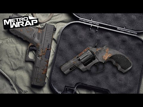 Pistol & Revolver Rust 3D Grey Gun Skin Vinyl Wrap