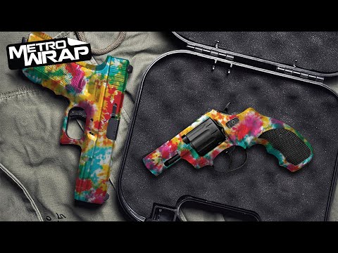 Pistol & Revolver Tie Dye Ocean Breeze Gun Skin Vinyl Wrap