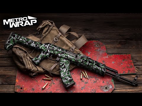 AK 47 Erratic Urban Night Camo Gun Skin Vinyl Wrap