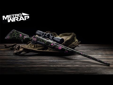 Rifle Hex DNA Magenta Frost Gun Skin Vinyl Wrap