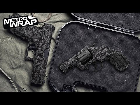 Pistol & Revolver Classic Militant Charcoal Camo Gun Skin Vinyl Wrap