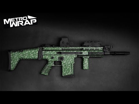 Tactical Bandana Green & Black Gun Skin Vinyl Wrap