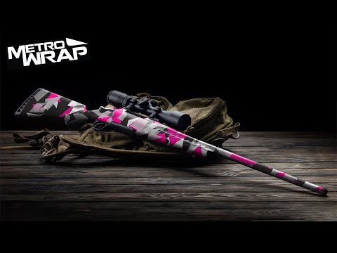 Rifle Shattered Magenta Tiger Camo Gun Skin Vinyl Wrap