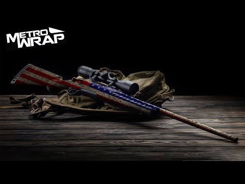 Rifle Patriotic Desert Flag Gun Skin Vinyl Wrap