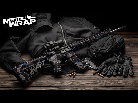 AR 15 Hex DNA Midnight Frost Gun Skin Vinyl Wrap