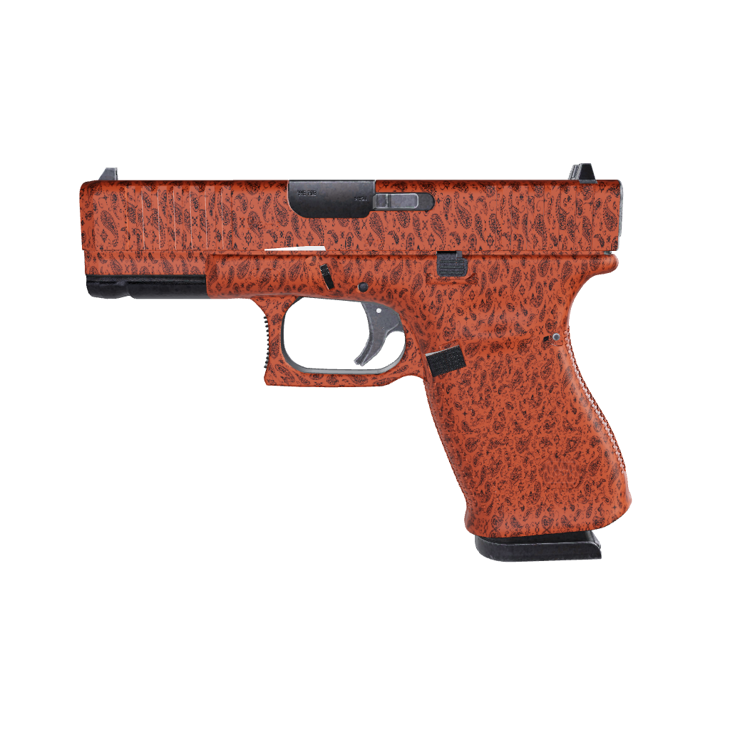 Pistol & Revolver Bandana Orange & Black Gun Skin