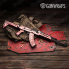 AK 47 Chrome Rose Gold Gun Skin Vinyl Wrap