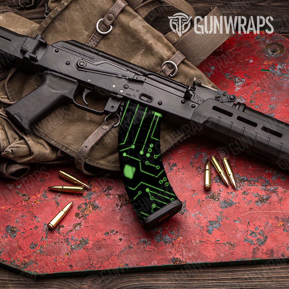 Circuit Board Green AK 47 Mag Gun Skin Vinyl Wrap