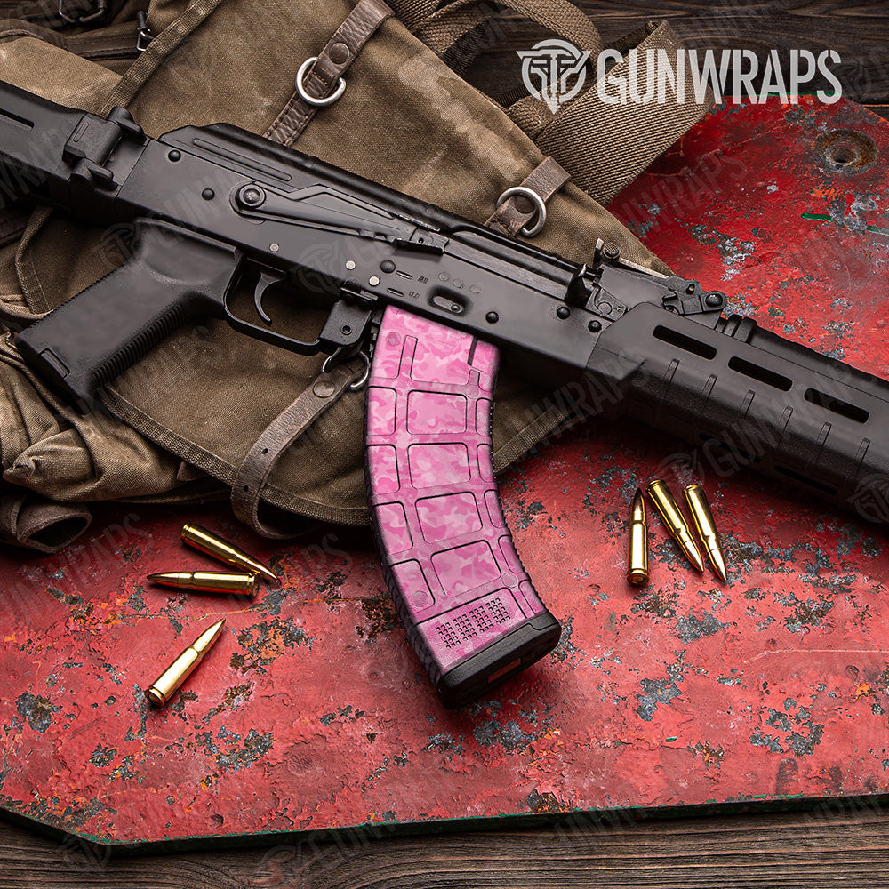 Classic Elite Pink Camo AK 47 Mag Gun Skin Vinyl Wrap