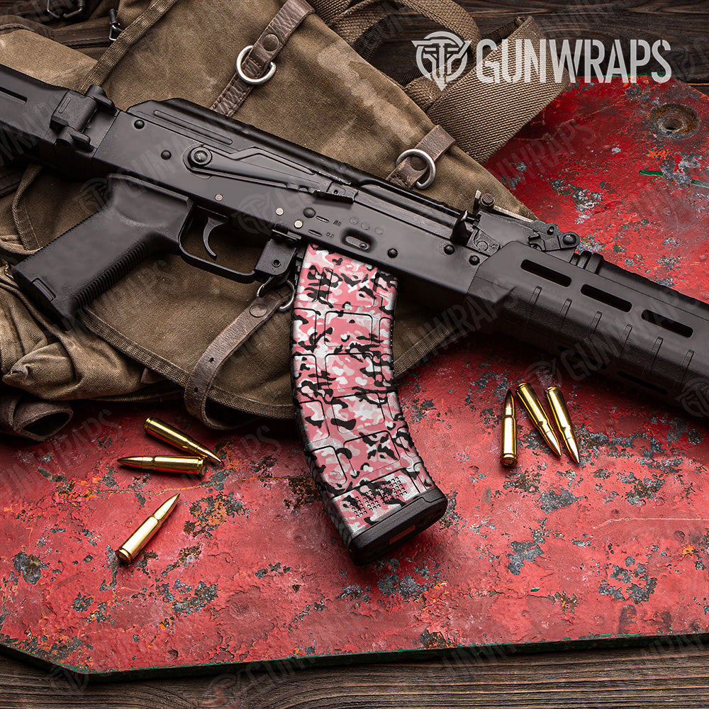 Classic Pink Camo AK 47 Mag Gun Skin Vinyl Wrap