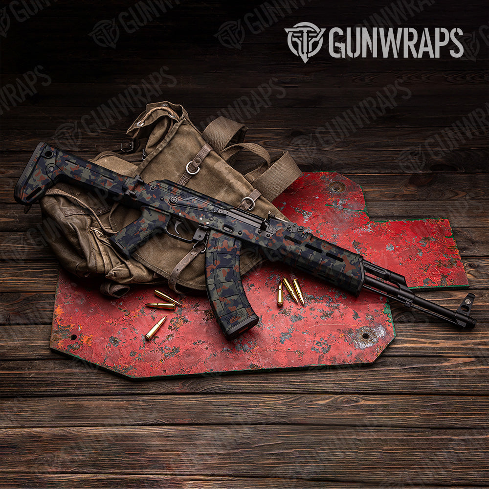 Cumulus Blue Copper Camo AK 47 Gun Skin Vinyl Wrap