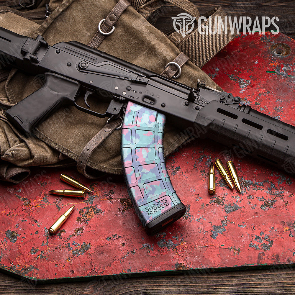 Cumulus Cotton Candy Camo AK 47 Mag Gun Skin Vinyl Wrap