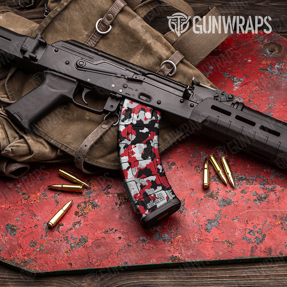 Cumulus Red Tiger Camo AK 47 Mag Gun Skin Vinyl Wrap