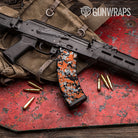 Digital Orange Tiger Camo AK 47 Mag Gun Skin Vinyl Wrap