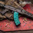 Erratic Elite Tiffany Blue Camo AK 47 Mag Gun Skin Vinyl Wrap