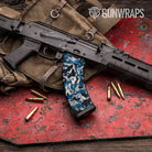 Erratic Blue Tiger Camo AK 47 Mag Gun Skin Vinyl Wrap