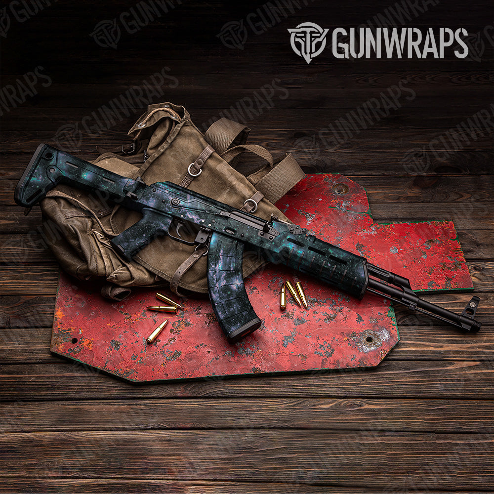 Galaxy Retro AK 47 Gun Skin Vinyl Wrap