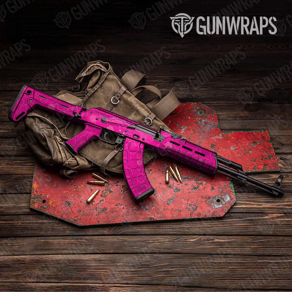 Hex DNA Elite Magenta AK 47 Gun Skin Vinyl Wrap