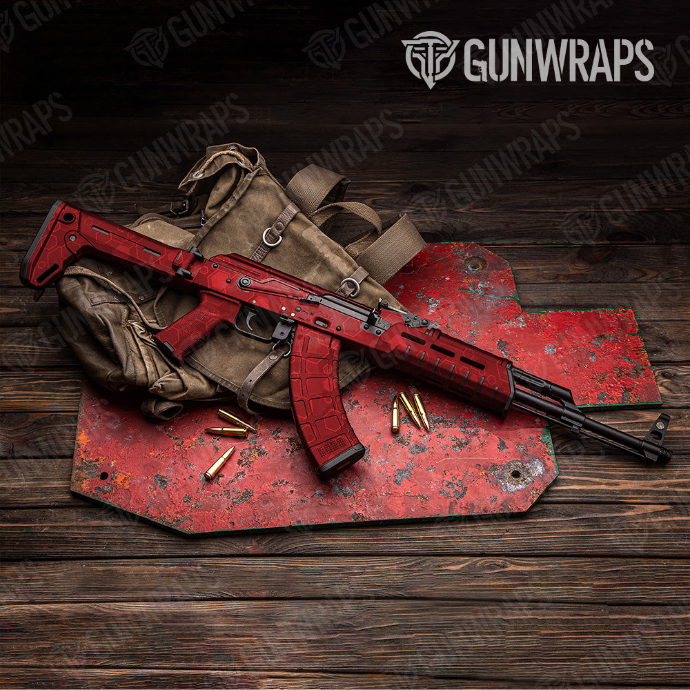 Hex DNA Elite Red AK 47 Gun Skin Vinyl Wrap