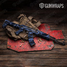 Sharp Blue Midnight Camo AK 47 Gun Skin Vinyl Wrap